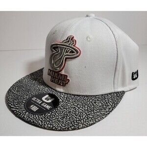 Ultra Game Miami Heat NBA Official Snapback Adjustable Hat Cap Basketball NWT